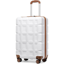 (20 inch) 1 Or 4 pcs 13/20/24/28 Inch ABS Hard Shell Travel Trolley Suitcase Check in Luggage with TSA Lock and 4 Spinner Wheels-White