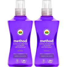 Method Laundry Detergent Concentrated Wild Lavender, 2 x 39 Washes (Pack of 2)