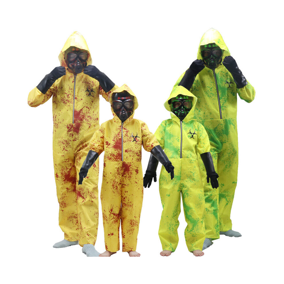 (L, Kids A ) COS Male Female Biochemical Crisis Infected Person Performance Dress Halloween Nuclear Radiation Suits