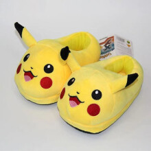 (Pikachu) Pikachu Super Mario Sylveon Plush Slippers Home Winter Plush Shoes