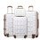 (White) 1 or 4 Pieces Lightweight Hard Shell ABS Suitcase With TSA Lock 15
