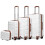 (White) 1 or 4 Pieces Lightweight Hard Shell ABS Suitcase With TSA Lock 1