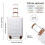 (White) 1 or 4 Pieces Lightweight Hard Shell ABS Suitcase With TSA Lock 12
