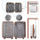 (White) 1 or 4 Pieces Lightweight Hard Shell ABS Suitcase With TSA Lock 6
