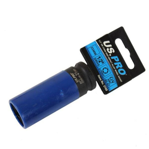 us pro US PRO Tools Single 1/2" DR 21MM Deep Impact Alloy Wheel Socket 3760 2