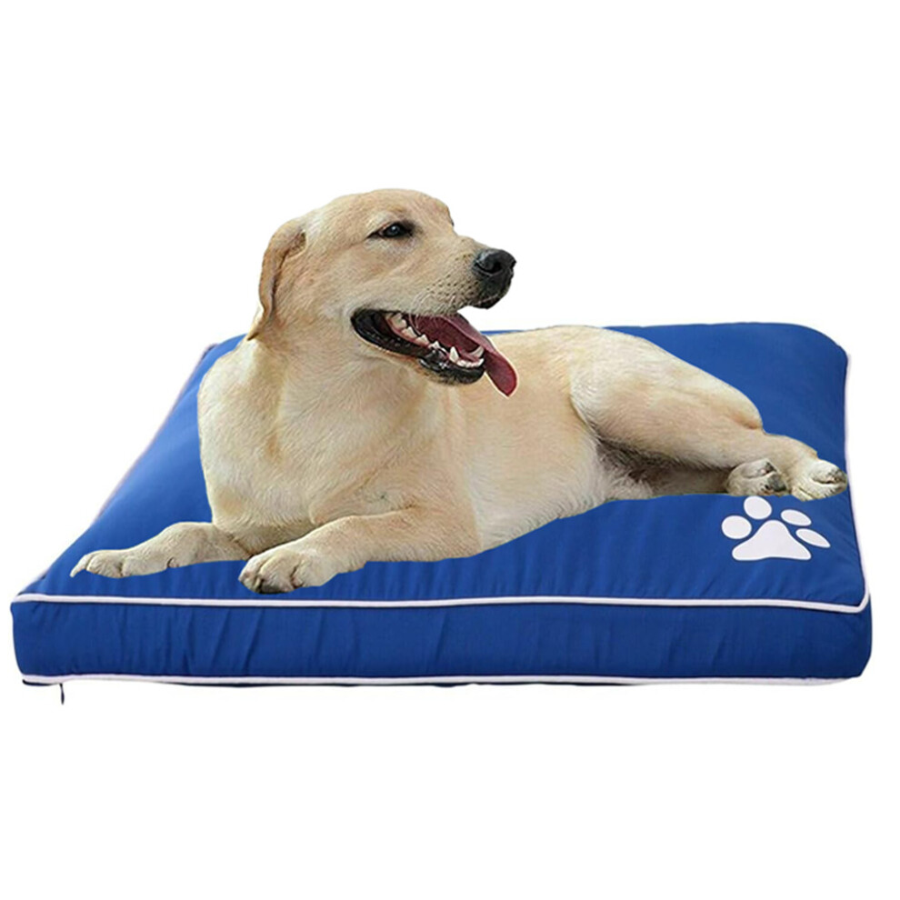 (Paws Blue DB) Waterproof Dog Bed Heavy Duty Cover Hardwearing Puppy Pet Cushion Mattress Tough