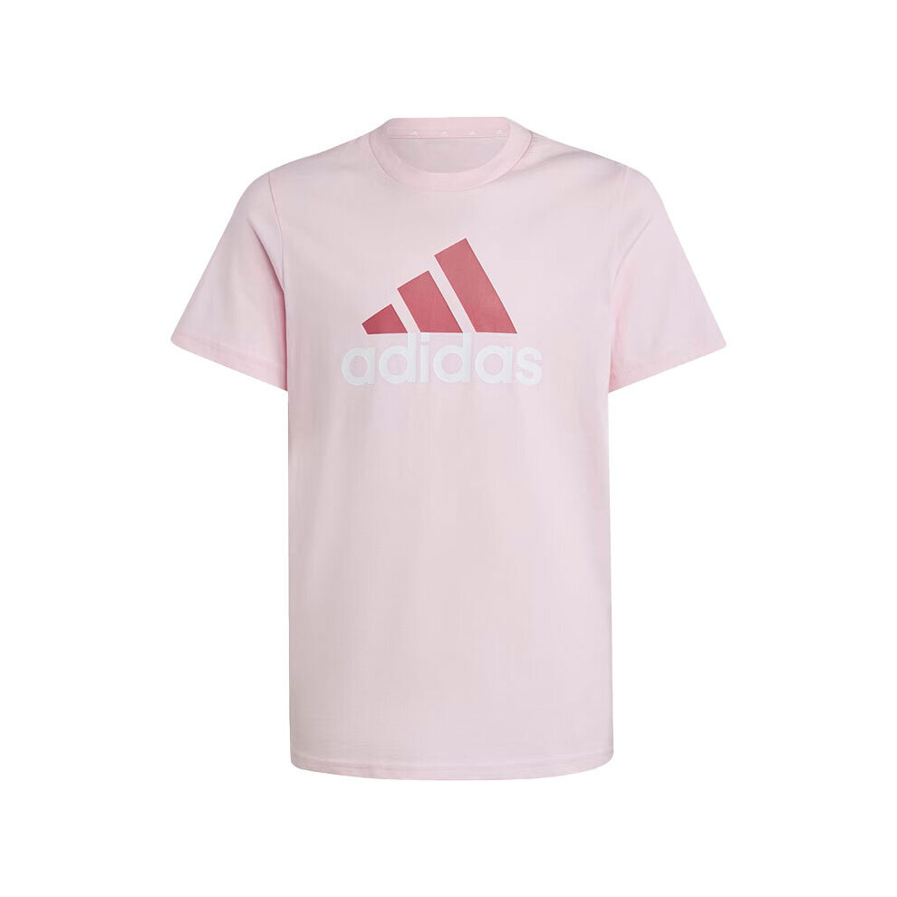 (Light Pink, 7Y-8Y) ADIDAS IB8777 Kids T Shirts Cotton Crew Neck