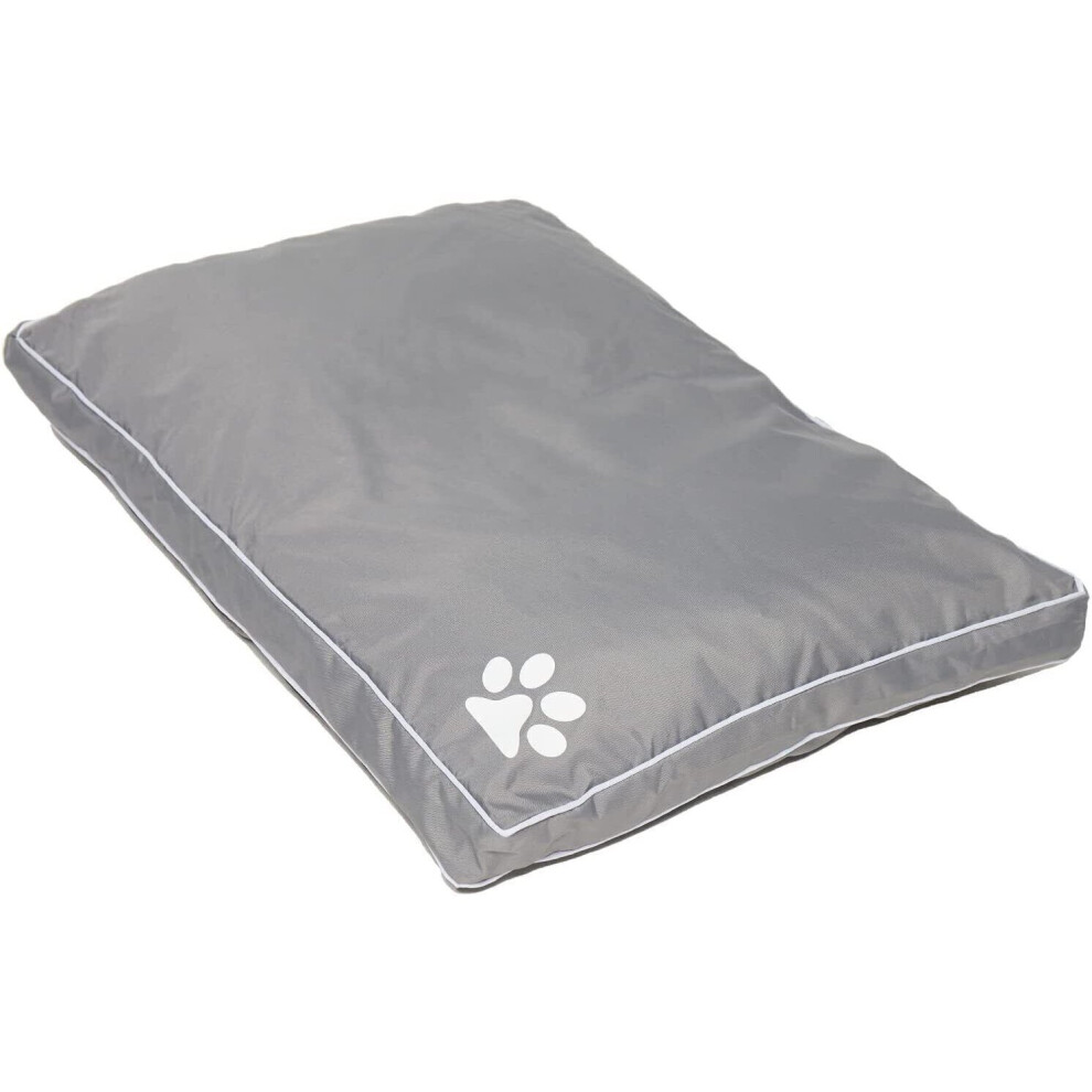 (Paws Gray DB) Waterproof Dog Bed Heavy Duty Cover Hardwearing Puppy Pet Cushion Mattress Tough