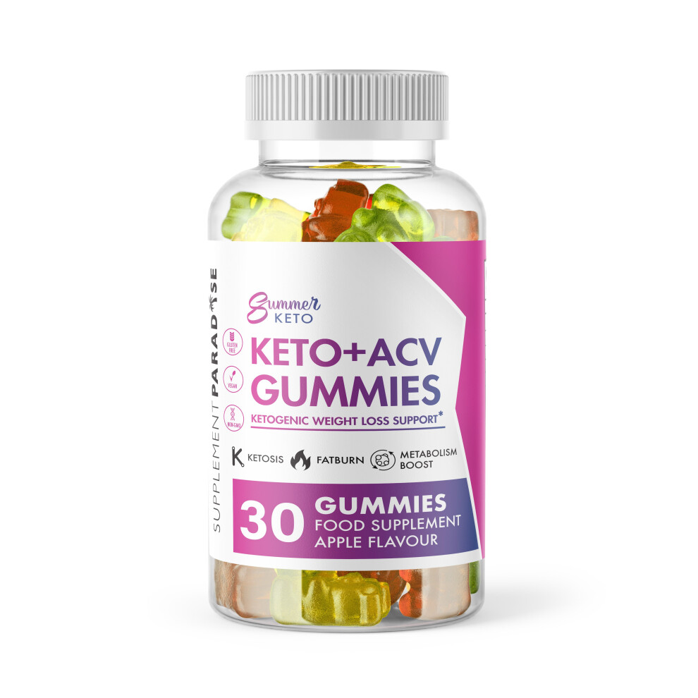 Supplement Paradise Summer Keto+ Acv Gummies Vegetarian/Vegan 1 Month Supply