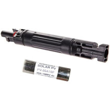 LOWENERGIE Solar Panel Connector plug Fuseholder & 30A Fuse Protection Waterproof Connector, 1000V, IP66