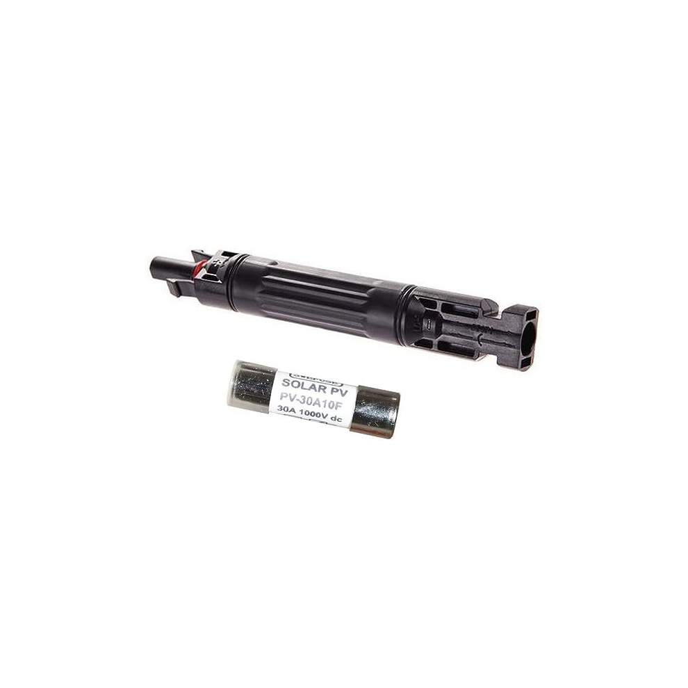 Lowenergie Solar Panel Connector Plug Fuseholder & 30A Fuse Protection Waterproof Connector, 1000V, Ip66