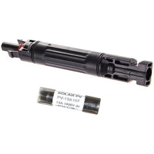 LOWENERGIE Solar Panel Connector plug Fuseholder & 15A Fuse Protection Waterproof Connector, 1000V, IP66