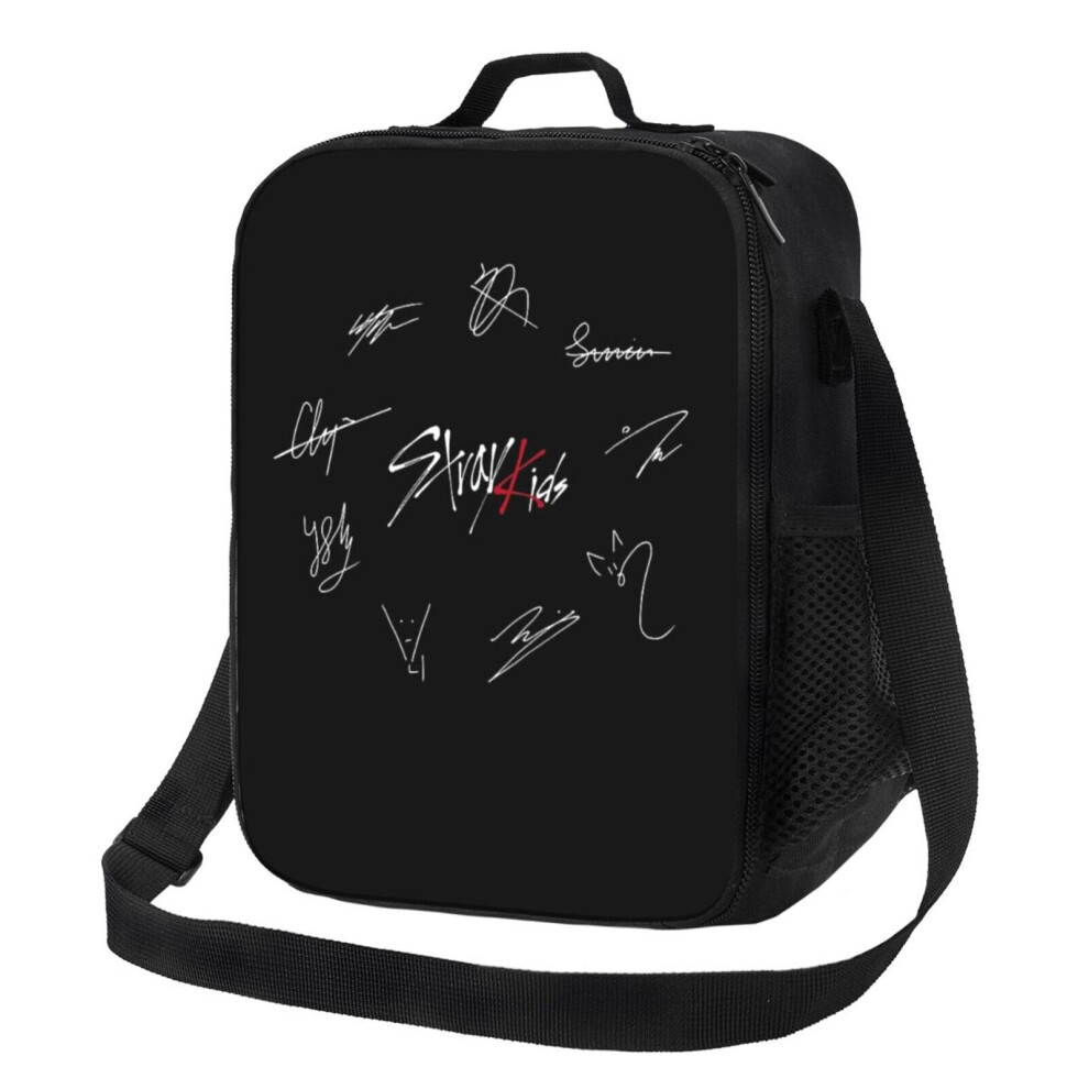 Kids Lunch Bag Stray Kids' Signatures (Red Version) Insulated Tote Box for Girls Boys Back to School