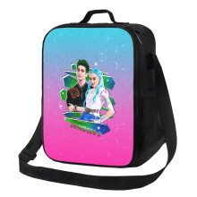 Kids Lunch Bag Zombies 3 - Milo And Meg - Zed And Addison - Love Glitter Insulated Tote Box for Girls Boys Back to School