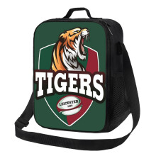 Leicester Tigers Kids Insulated Lunch Bag - BearLad Tote with Side Pocket & Adjustable Shoulder Strap
