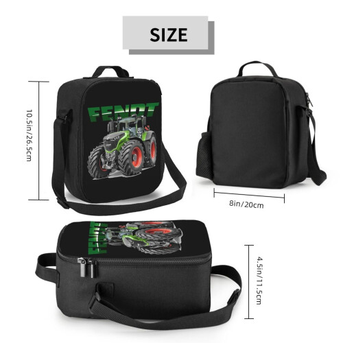 Kids Lunch Bag Fendt German Tractors Insulated Tote Box for Girls Boys Back to School 1