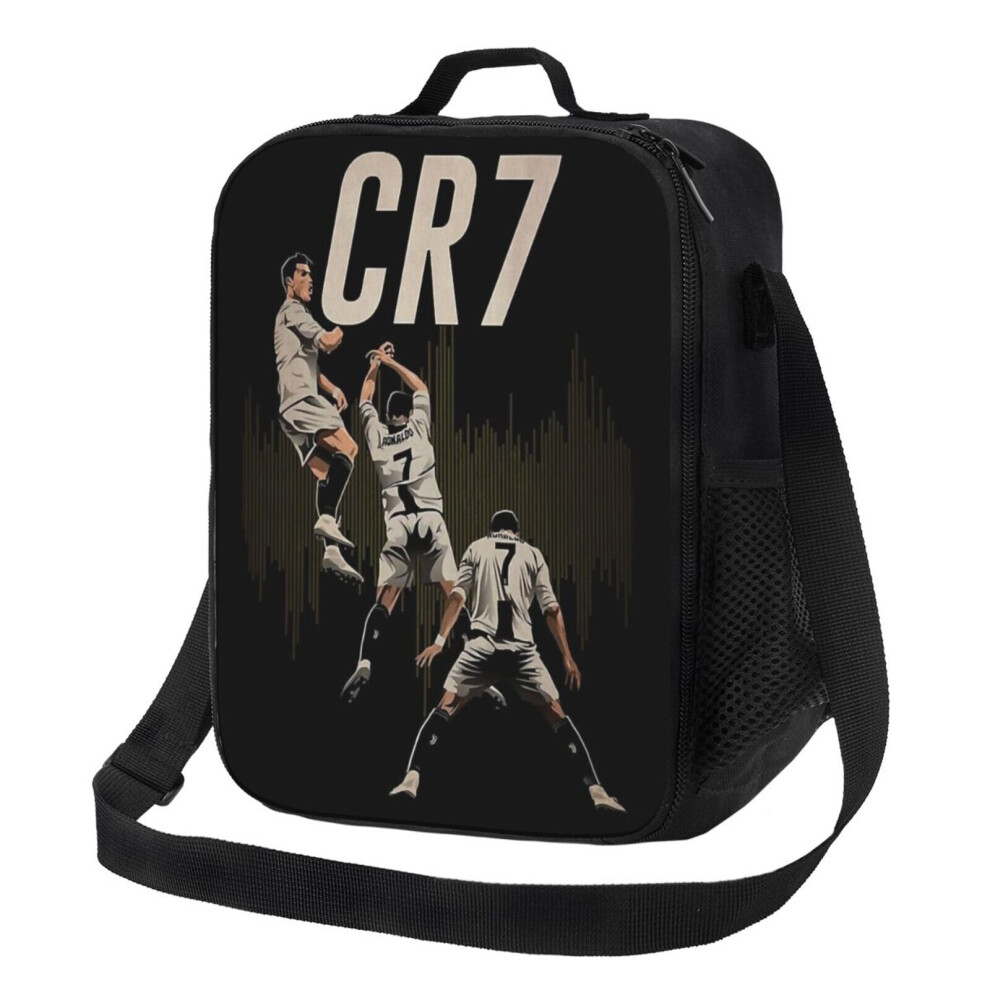 Kids Lunch Bag Illustration Ronaldo Design Insulated Tote Box for Girls Boys Back to School