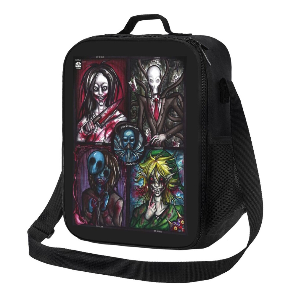 Kids Lunch Bag Creepypasta Insulated Tote Box for Girls Boys Back to School