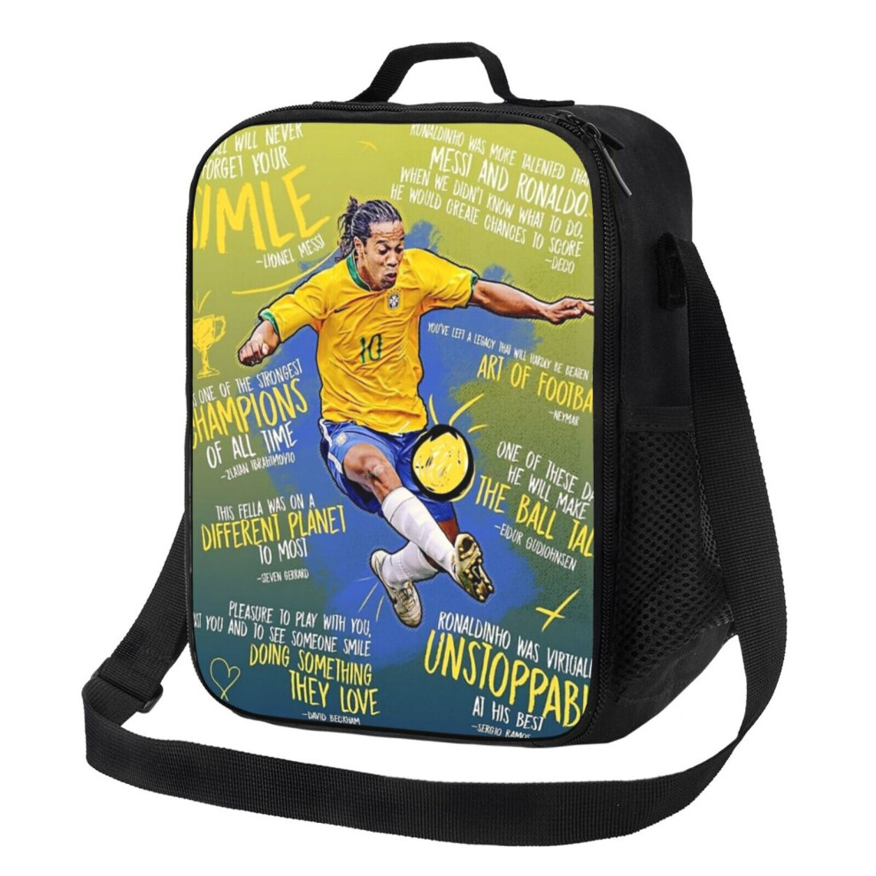 Kids Lunch Bag Ronaldinho Art Insulated Tote Box for Girls Boys Back to School