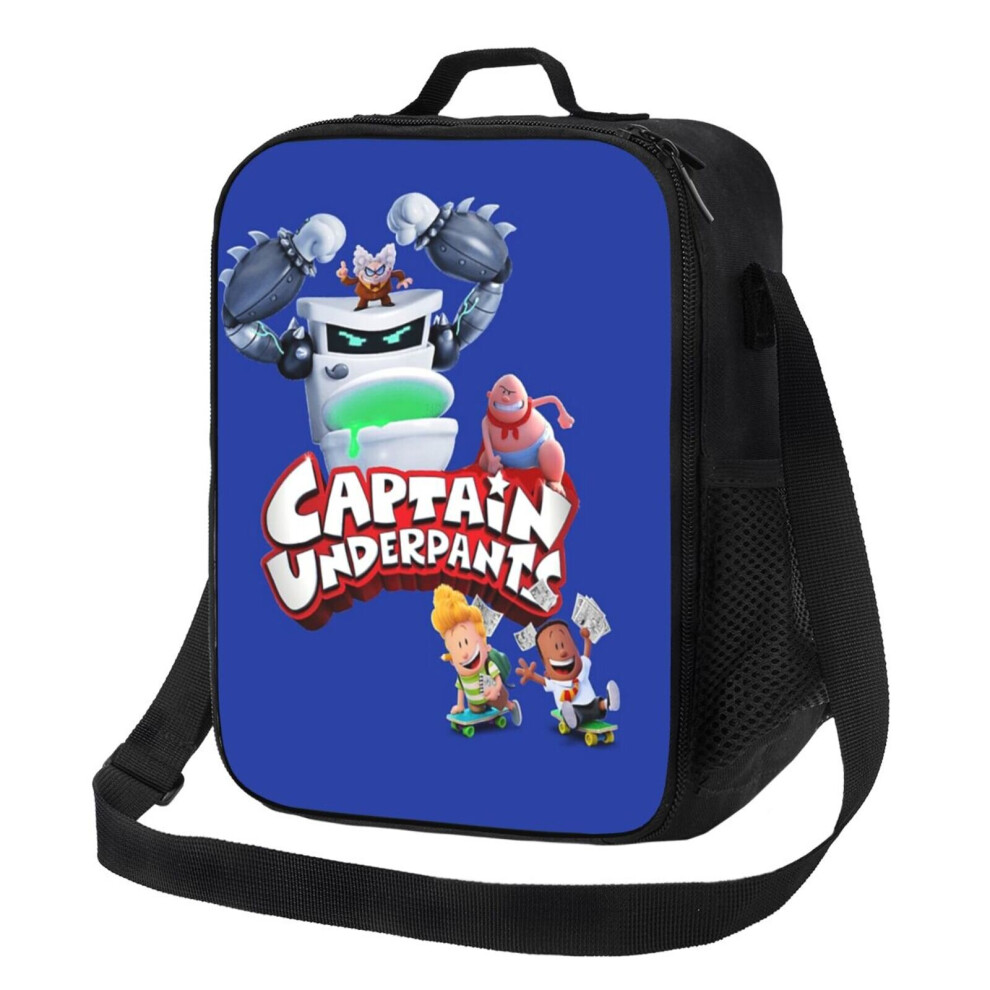 Kids Lunch Bag Captain Underpants Boss Fight Insulated Tote Box for Girls Boys Back to School