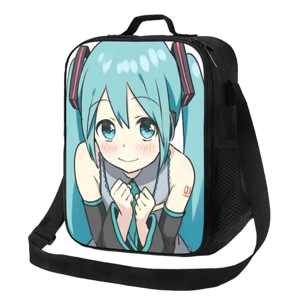 Kids Lunch Bag Hatsune Miku Cute Icon Insulated Tote Box for Girls Boys Back to School