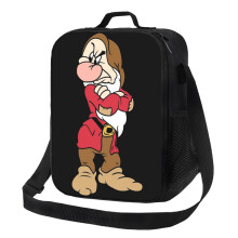 Kids Lunch Bag GRUMPY SNOW WHITE AND THE SEVEN DWARFS Insulated Tote Box for Girls Boys Back to School