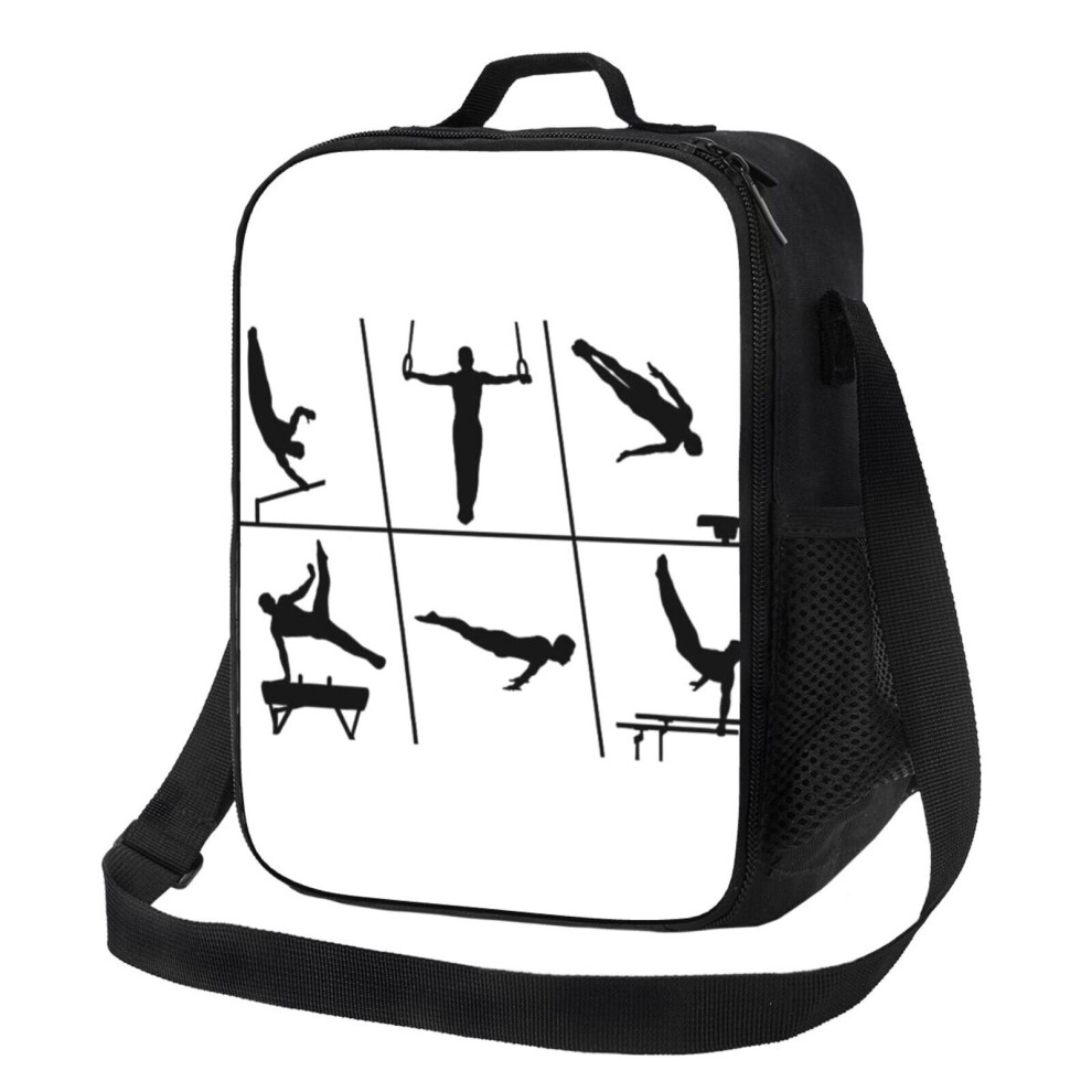 Kids Lunch Bag Gymnastics, Gymnastics - Men's Gymnastics Insulated Tote Box for Girls Boys Back to School