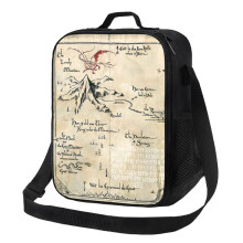 Kids Lunch Bag Map Of Middle Earth Insulated Tote Box for Girls Boys Back to School