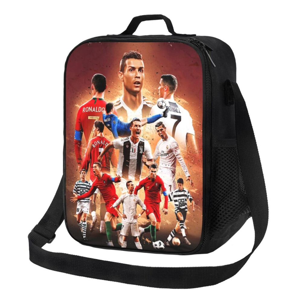 Kids Lunch Bag Cristiano Ronaldo Becomes The First Person To Reach 500 Million Followers Gifts Idea Insulated Tote Box for Girls Boys Back to School