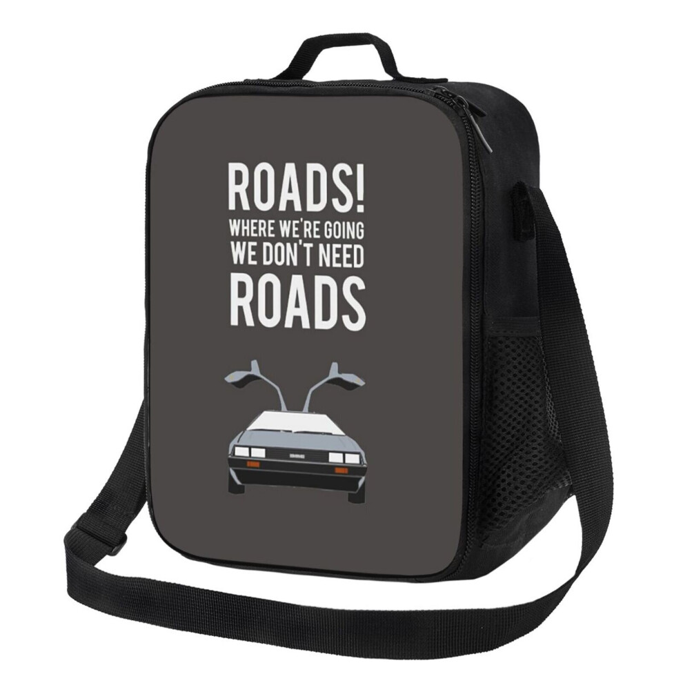 Kids Lunch Bag Back To The Future - Roads Insulated Tote Box for Girls Boys Back to School