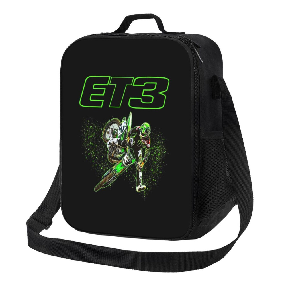 Kids Lunch Bag Motocross And Supercross Champion Eli ET3 Tomac Insulated Tote Box for Girls Boys Back to School
