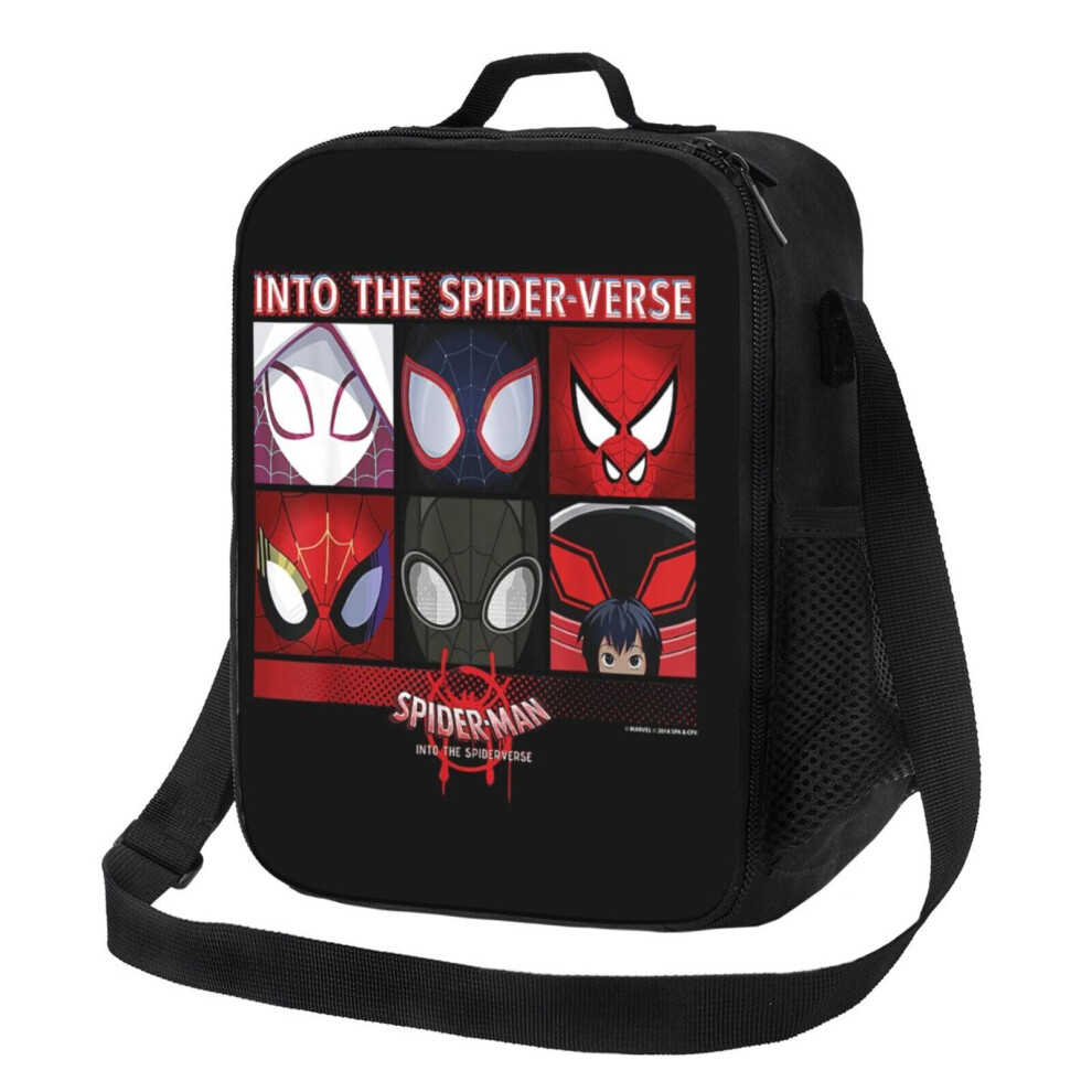 Kids Lunch Bag Spiderverse Square Group Graphic Insulated Tote Box for Girls Boys Back to School