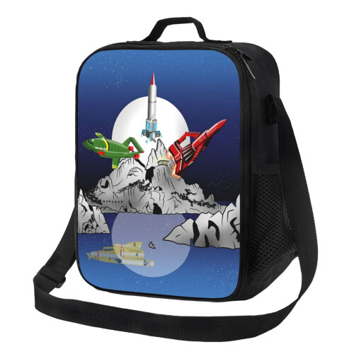Kids Lunch Bag Thunderbirds Tracy Island Insulated Tote Box for Girls Boys Back to School