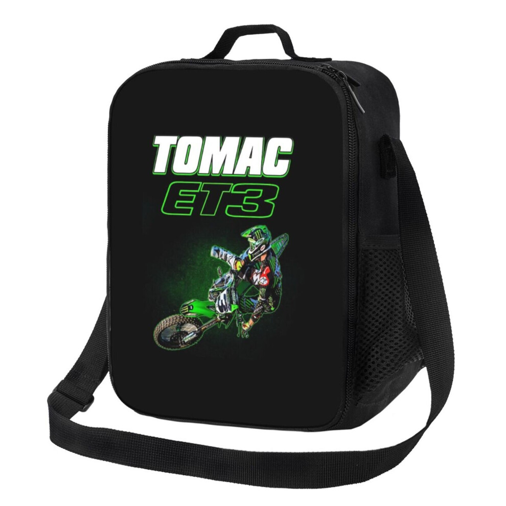 Kids Lunch Bag Motocross And Supercross Champion Eli ET3 Tomac Insulated Tote Box for Girls Boys Back to School