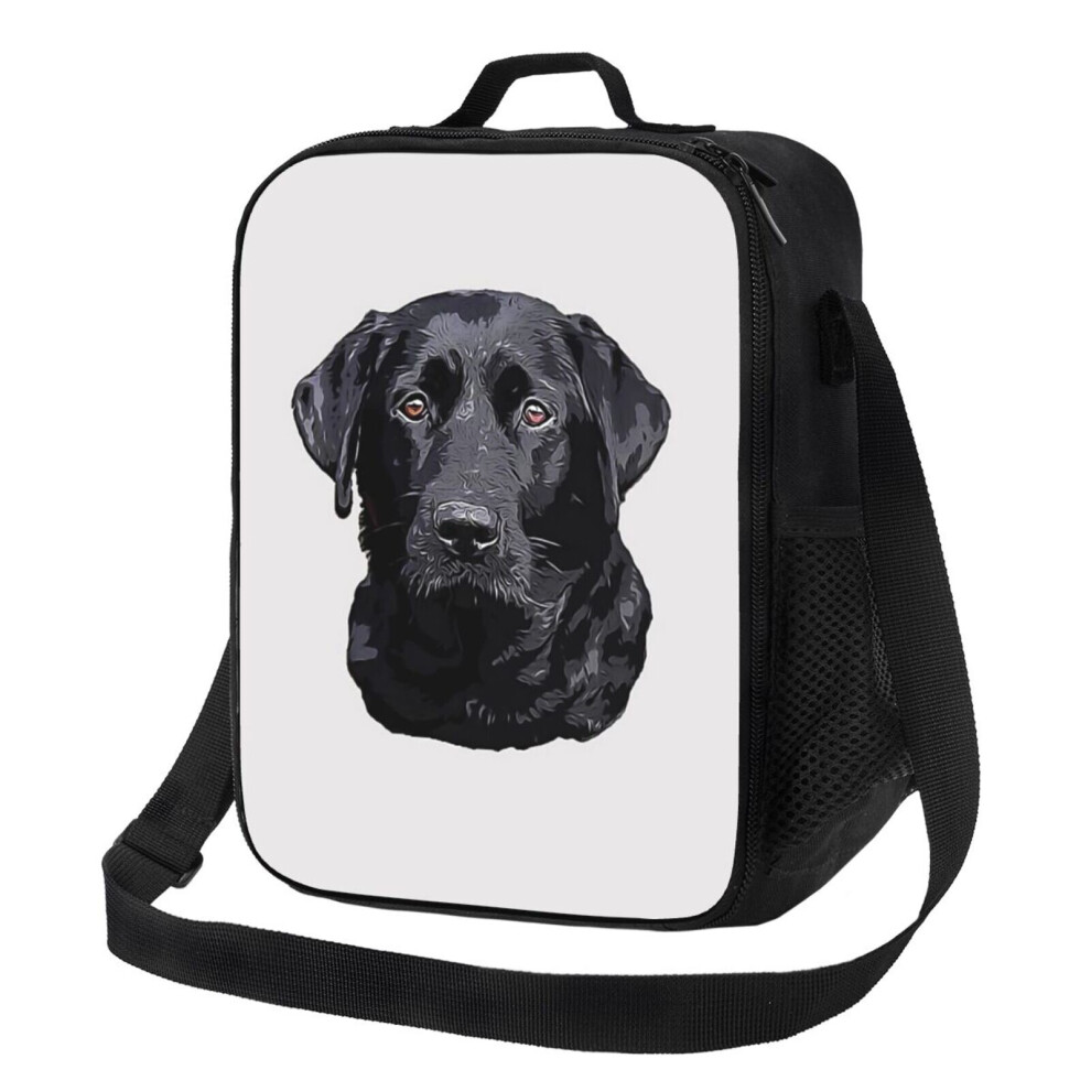 Kids Lunch Bag Labrador Retriever Black Dog Insulated Tote Box for Girls Boys Back to School