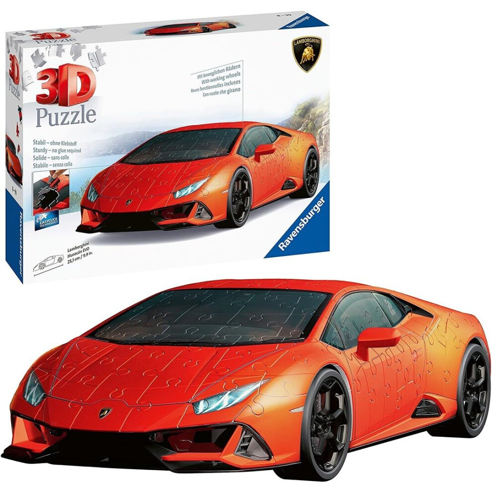 Ravensburger Lamborghini Huracan 3D Jigsaw Puzzle Orange