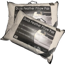 2 x 100% Duck Feather Pillow Comfortable Extra Filling Hotel Quality Luxury