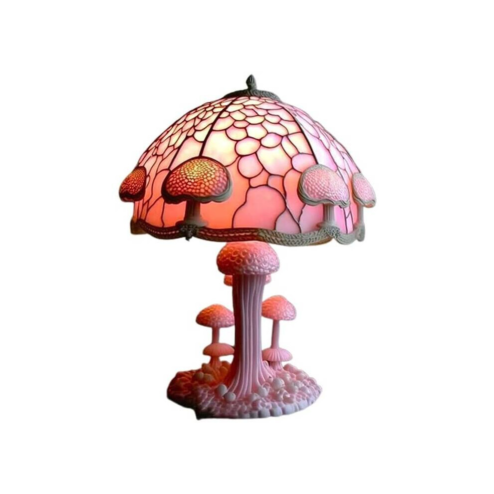 (Style G) Colorful Resin Flower Mushroom Table Lamp Home Bedroom Decoration Usb Powered