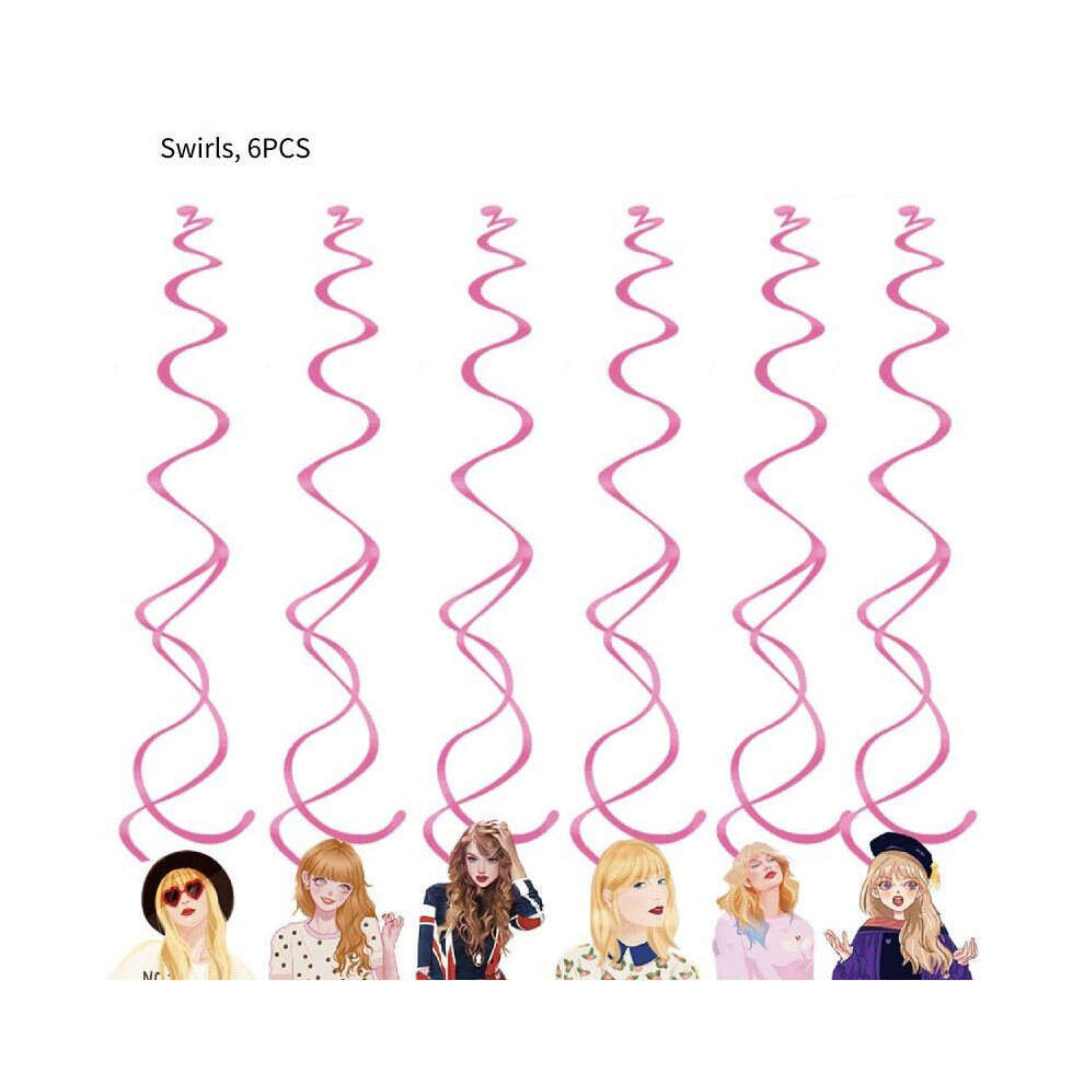 (Swirls) Taylor Themed Swift Party Supplies Decoration Balloons Banner Napkins Tablecloth