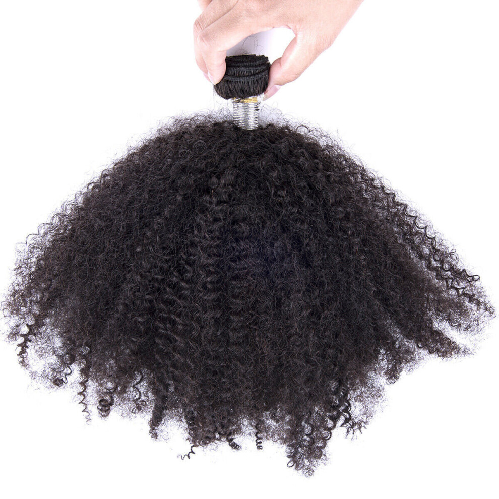 Skesrjtop Unisex Not,Specified ( 20 Inch) Mongolian Afro Kinky Curly Human Hair Weave 100% Virgin Hair Brazilian Hair Weft