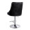 Living And Home (Black) Crushed Velvet Bar Stools 360°Swivel High Adjustable 3