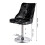 Living And Home (Black) Crushed Velvet Bar Stools 360°Swivel High Adjustable 4