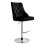 Living And Home (Black) Crushed Velvet Bar Stools 360°Swivel High Adjustable 2
