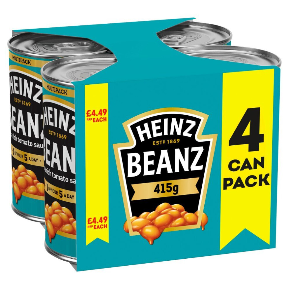 Heinz Baked Beans in a Rich Tomato Sauce PMP 4 x 415g ( pack of 6 )