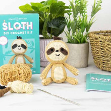 Crochet Starter Kit DIY Sloth Plush Soft Toy Animal Craft Set Gift