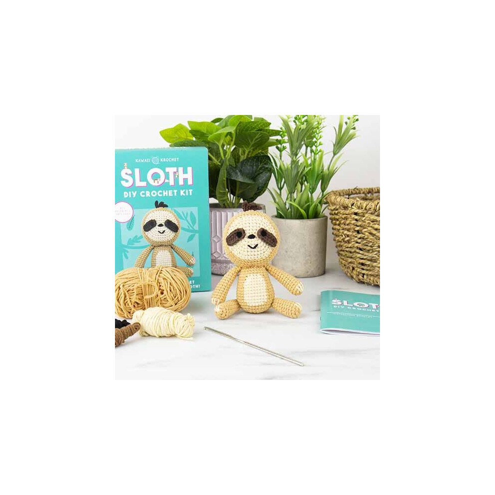 Crochet Starter Kit DIY Sloth Plush Soft Toy Animal Craft Set Gift