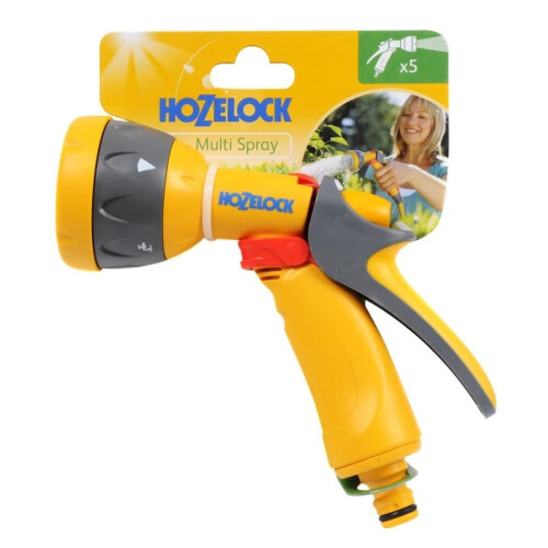 Hozelock HOZELOCK - Multi-Jet Spray Gun : Ideal for Daily Use, Multi-tasking Spray Gun, Locking Function and Flow Control, 5 Spray Patterns, 2