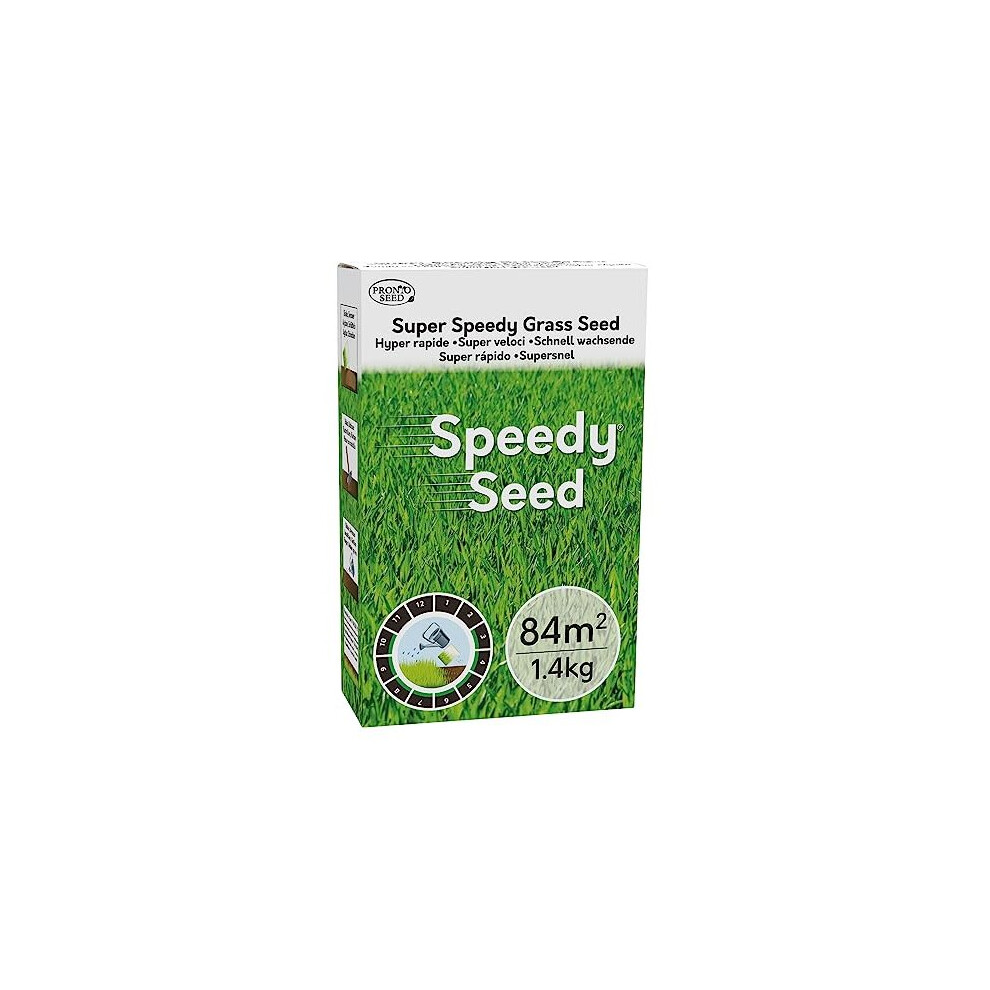 Pronto Seed Grass Seed - 1.4KG Premium Quality 84 m2 Coverage for Overseeding - Fast Growing and Hard Wearing Grass Seeds