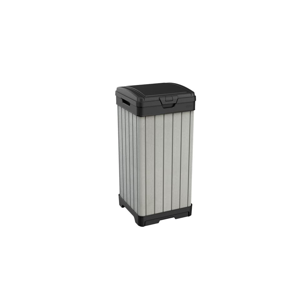 Keter Outdoor Rockford Waste Bin Gray 125 Lt In Resin Cm 41X41X87.4 H