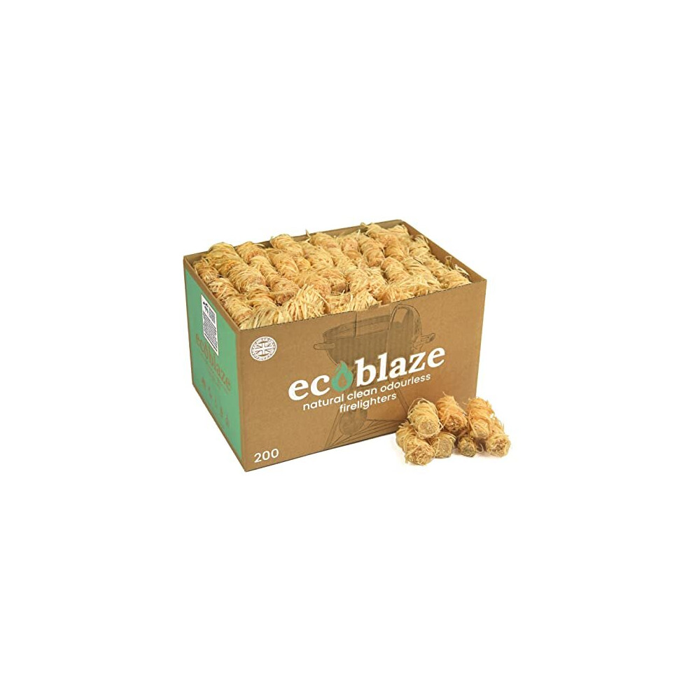 Photos - Other Hand Tools Ecoblaze Natural Firelighters - 200 Fire Lighters for BBQ's & Pizza Ovens, Wood & Log Burners , Odourless Wax Coated Instant